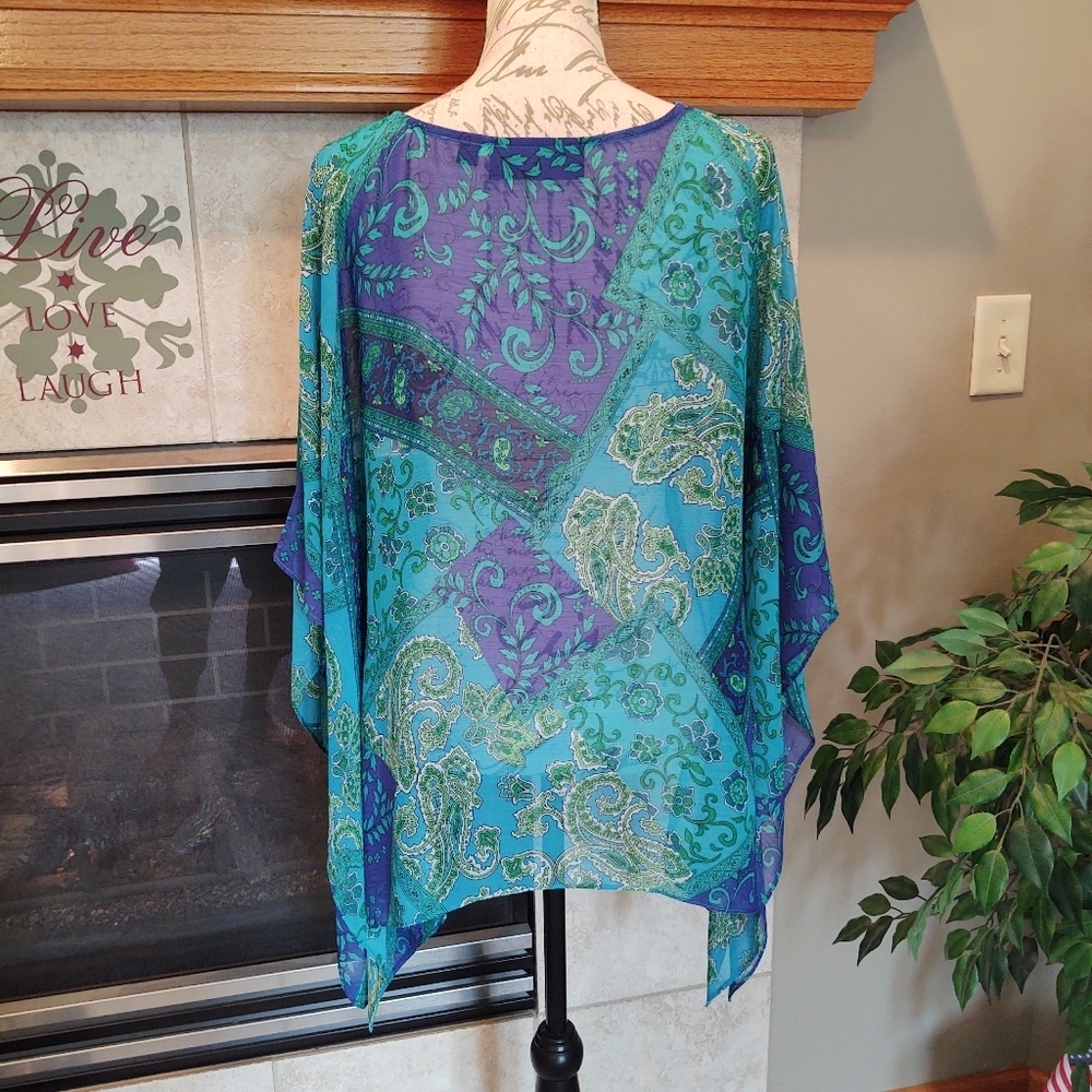 Susan Graver M Semi Sheer Top or Swim Cover! - Picture 2 of 10